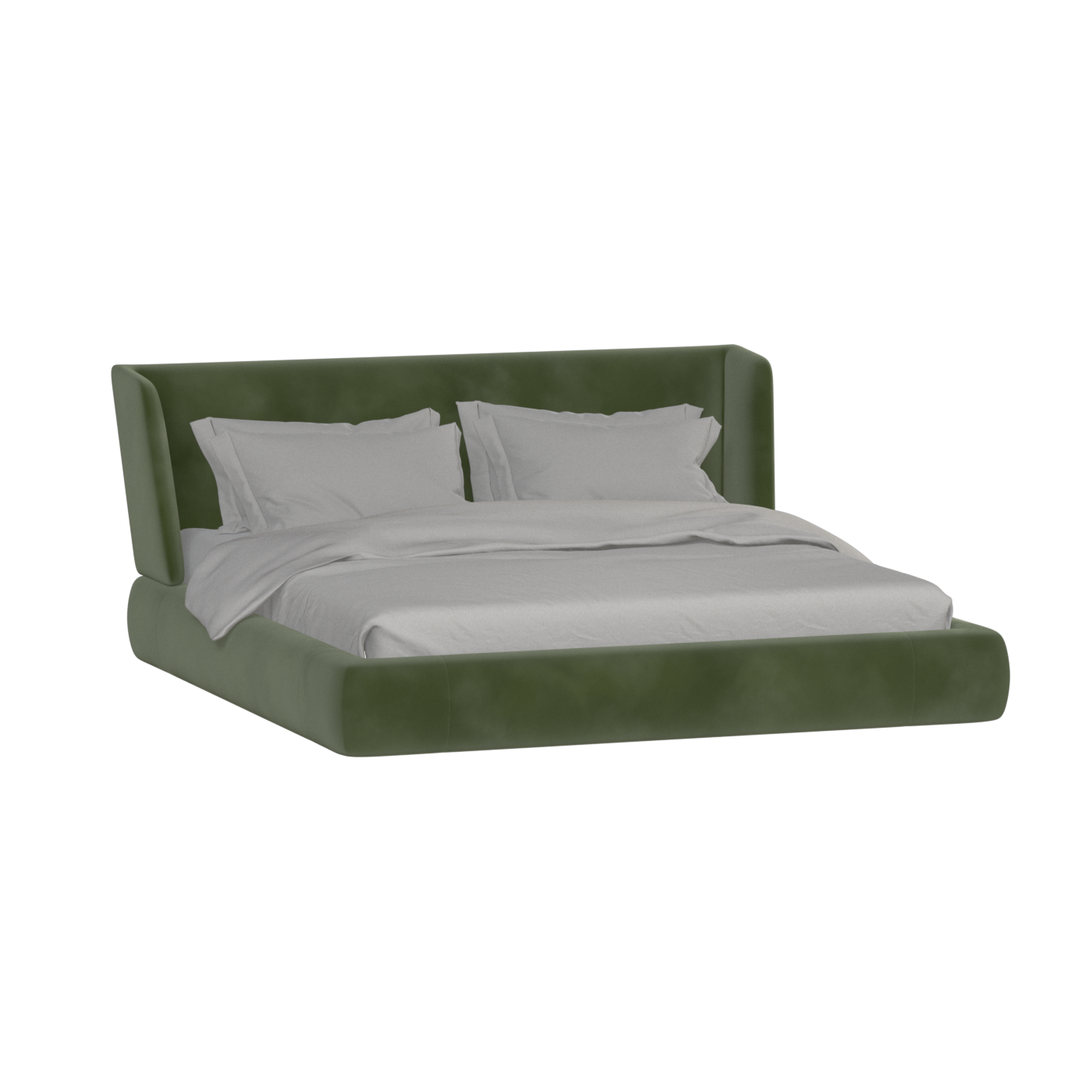 Valentina bed in Boucle Velvet Fabric