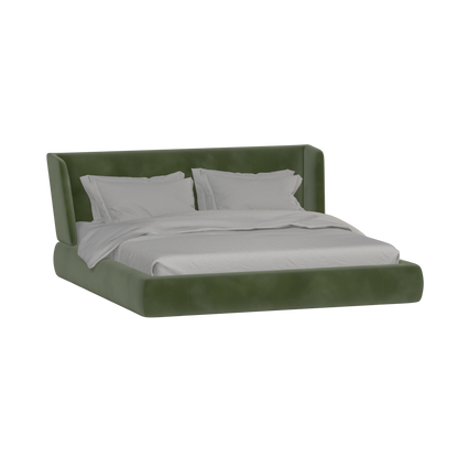 Valentina bed in Boucle Velvet Fabric