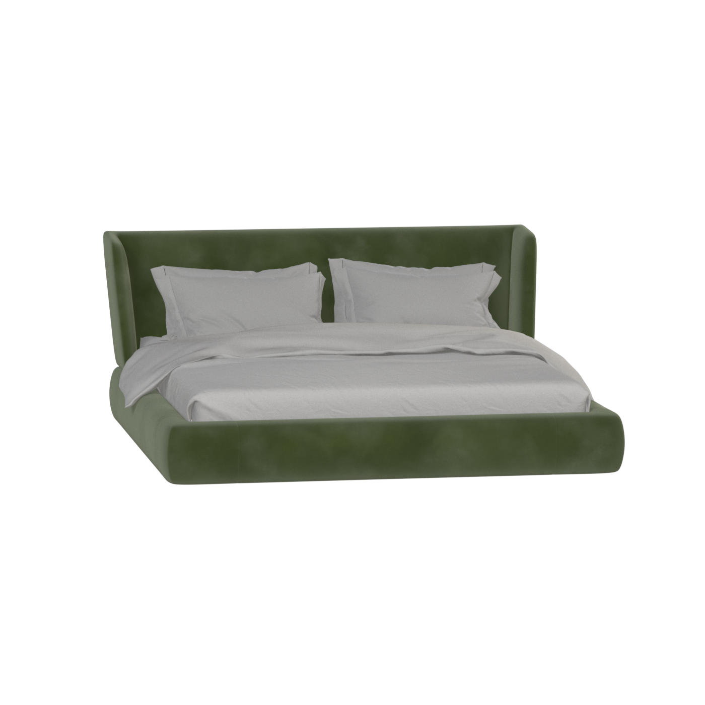 Valentina bed in Boucle Velvet Fabric