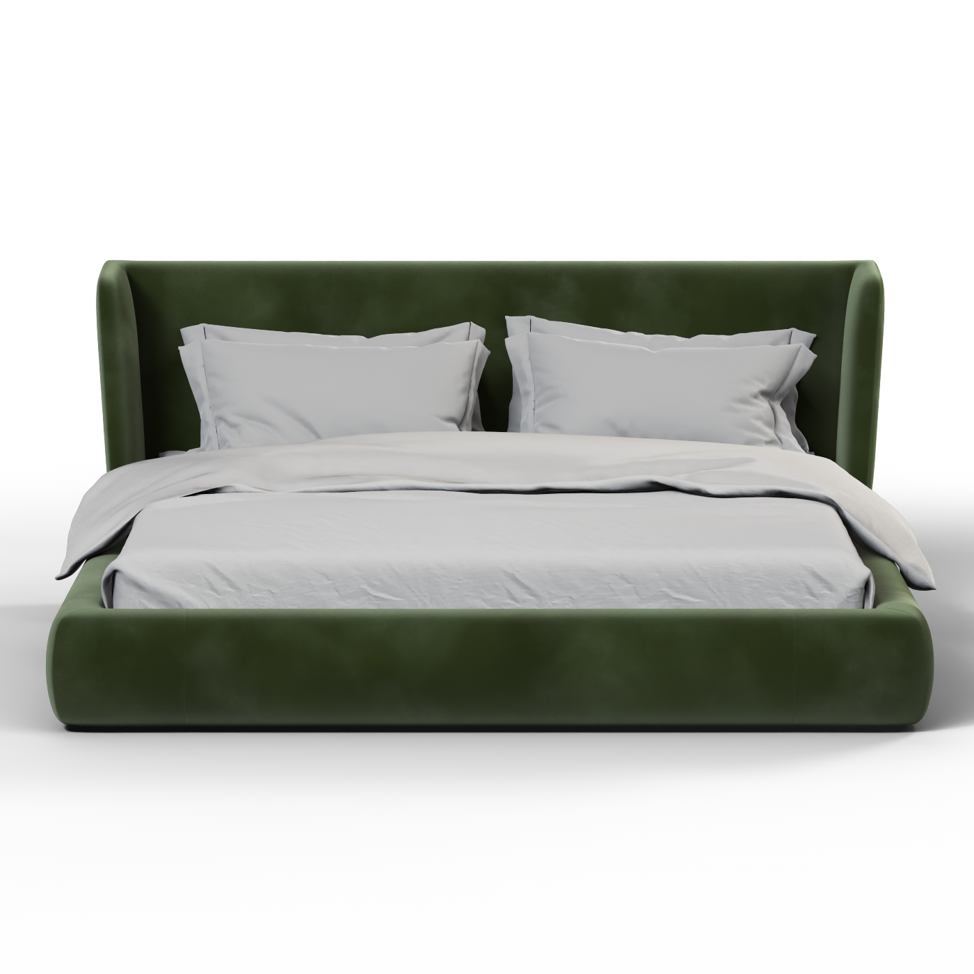 Valentina bed in Boucle Velvet Fabric