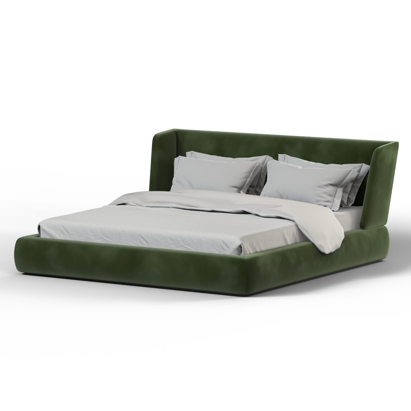 Valentina bed in Boucle Velvet Fabric