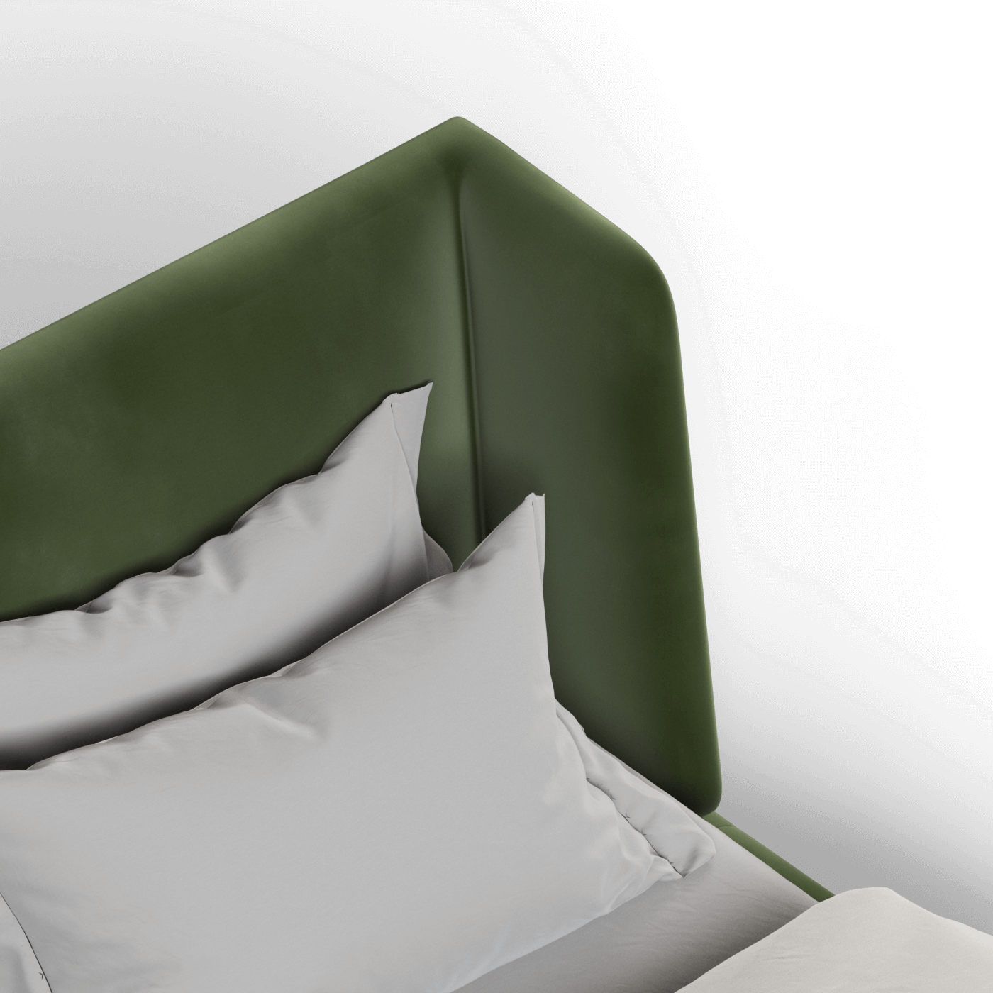 Valentina bed in Boucle Velvet Fabric