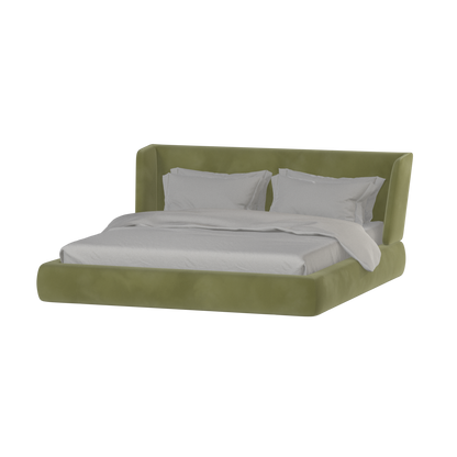 Valentina bed in Boucle Velvet Fabric
