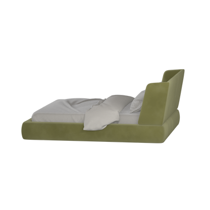 Valentina bed in Boucle Velvet Fabric